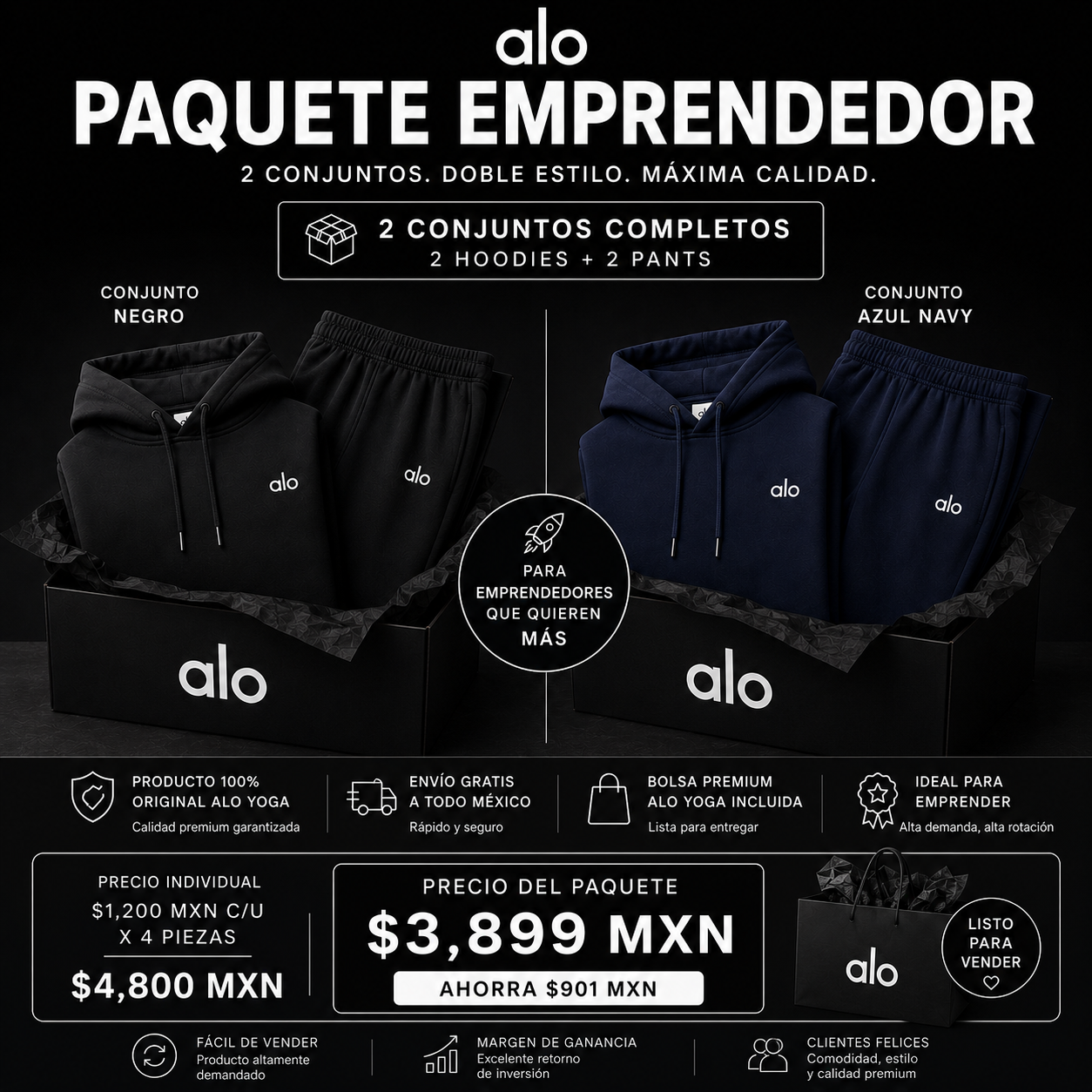 Paquete Emprendedor - 2 Conjuntos ALO