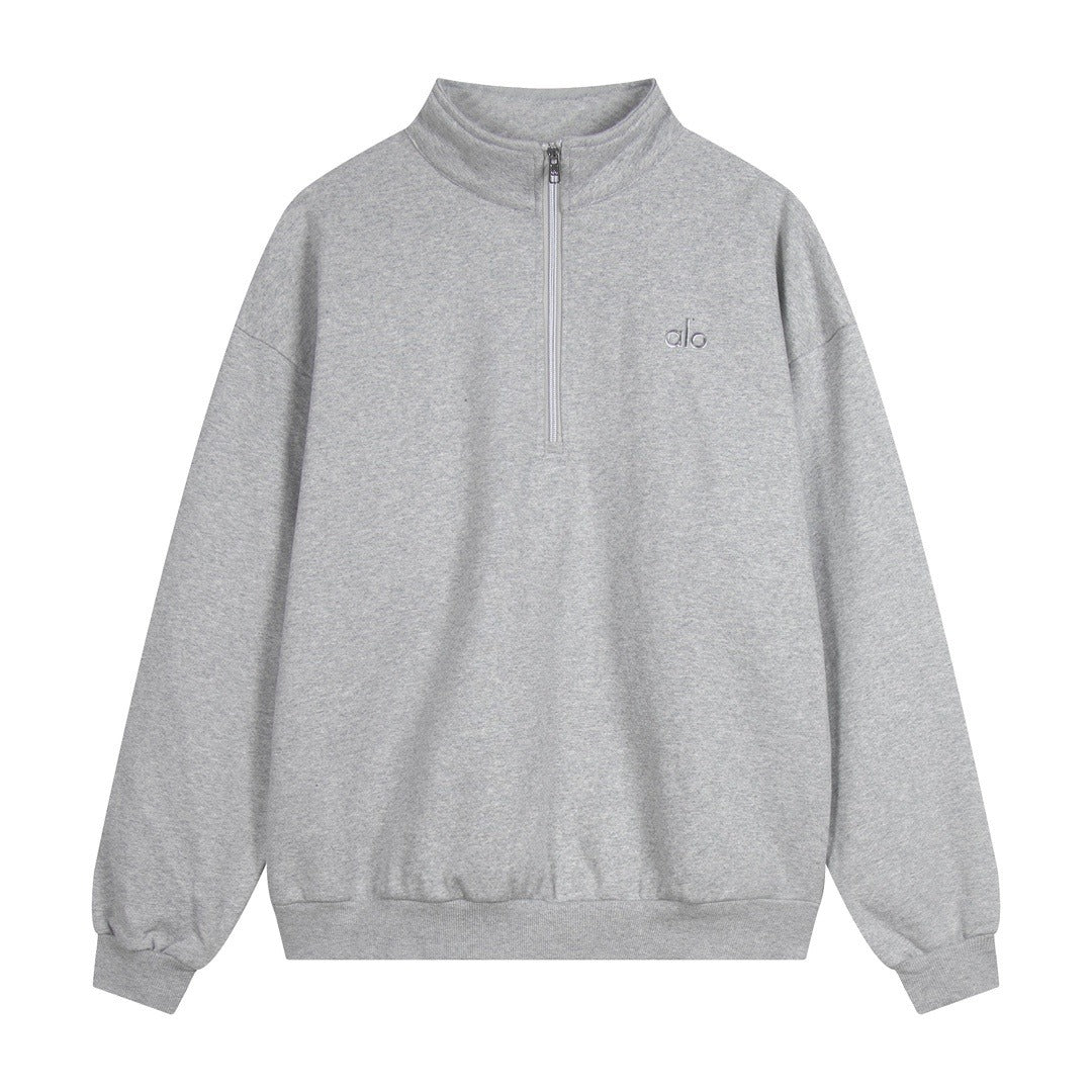 Alo Yoga Accolade 1/4 Zip Pullover - Athletic Heather Grey